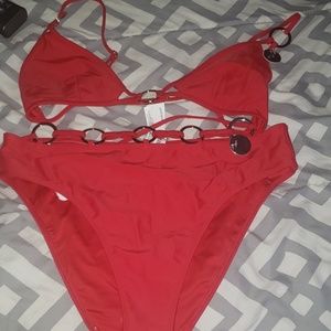 New Tags attached red bikini